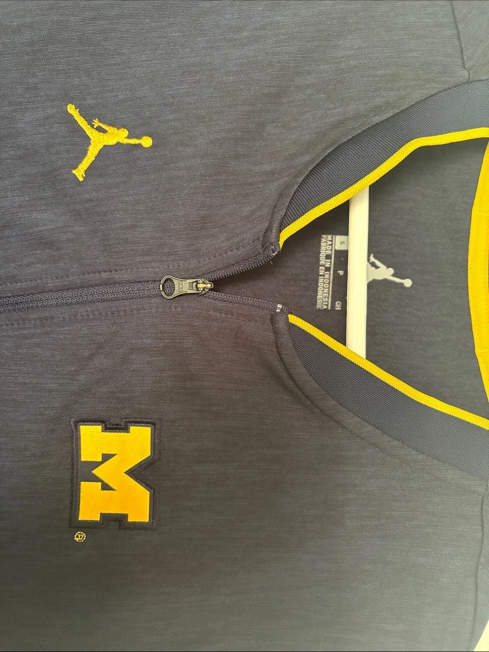 Jordan Navy and Yellow University M Pullover